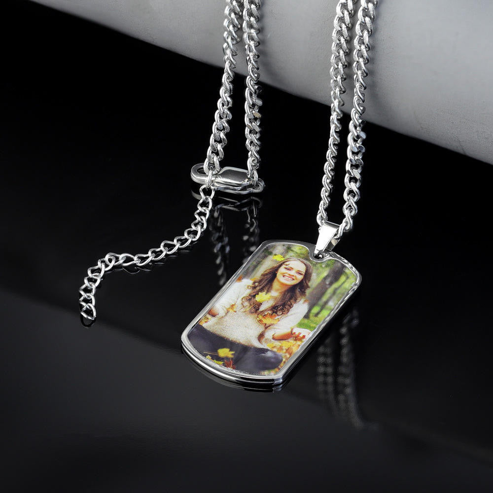Dog Tag Picture Pendant