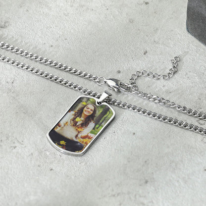 Dog Tag Picture Pendant