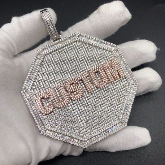Custom 3D Letter Octagon Pendant